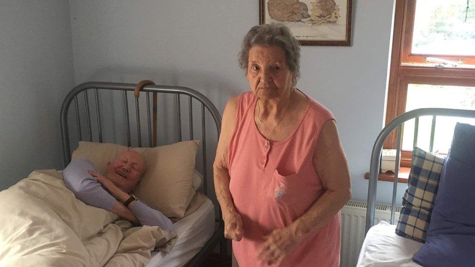 Eileen and Bill Jackson in their bedroom