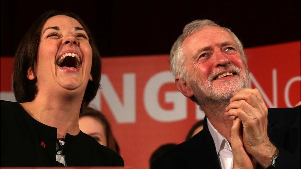 Kezia Dugdale and Jeremy Corbyn