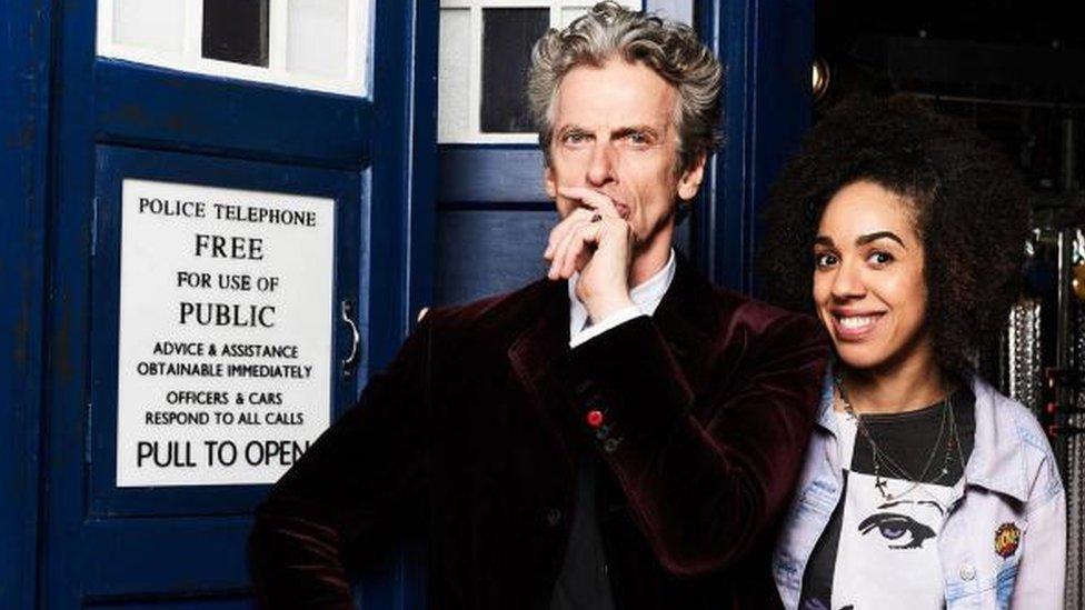 Peter Capaldi and Pearl Mackie