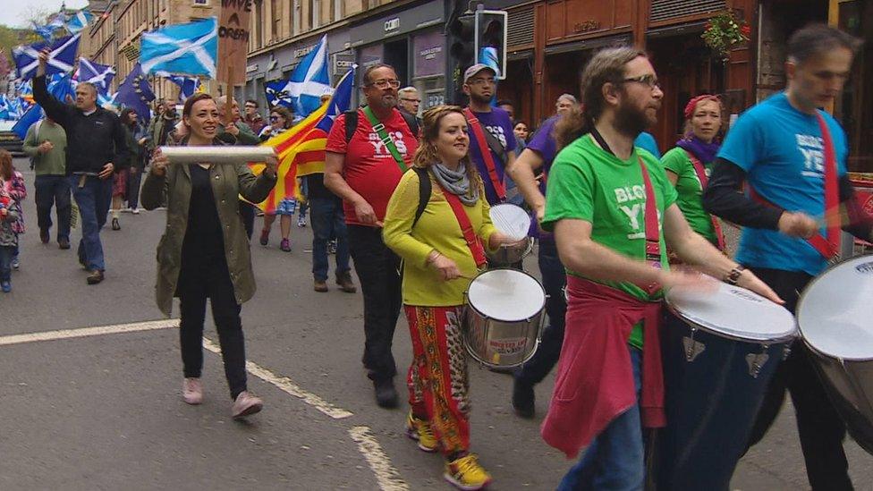 Drummers on march