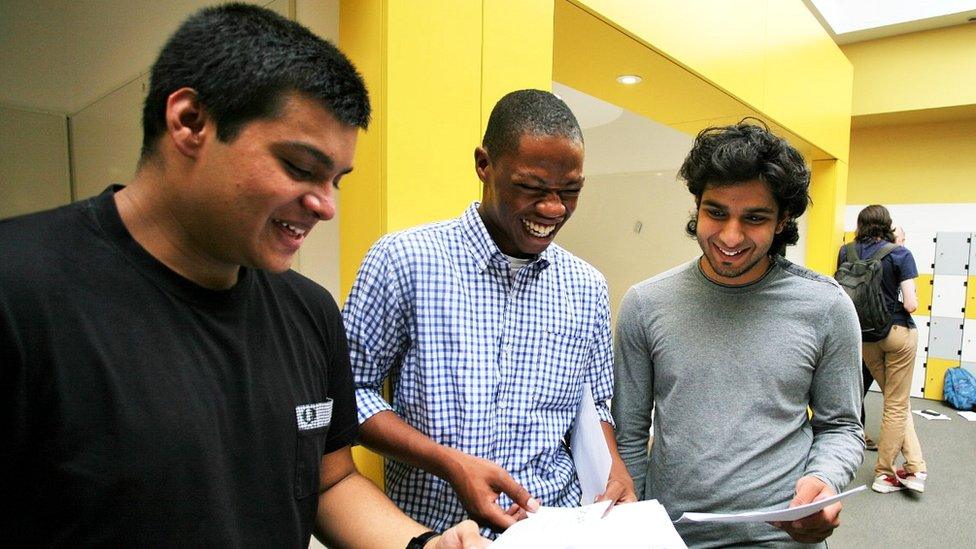 Pupils find out A-level results at school