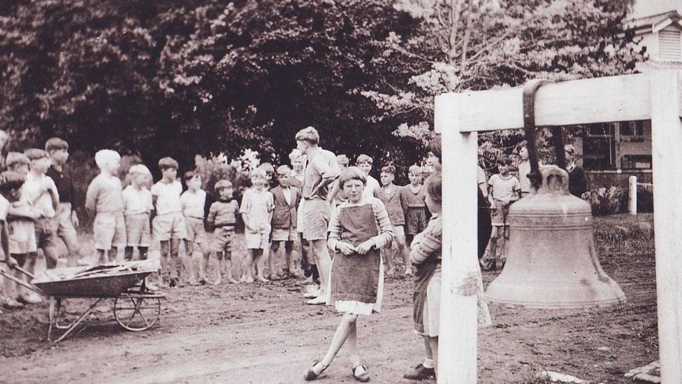 Children gather at the Fairbridge school at Molong