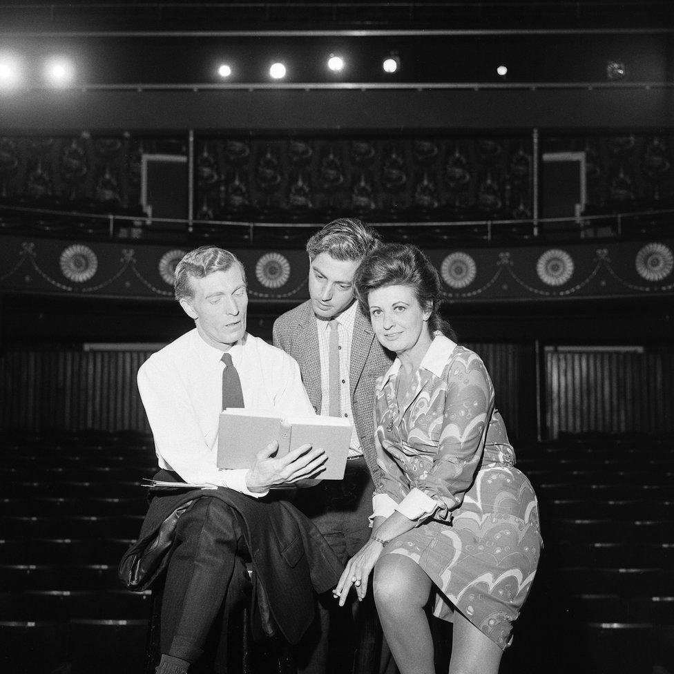 Pat Phoenix (right) ahead of her performance in Tennessee Williams' play Suddenly Last Summer at Oldham Coliseum in 1968