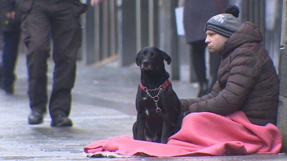 homeless man in glasgow