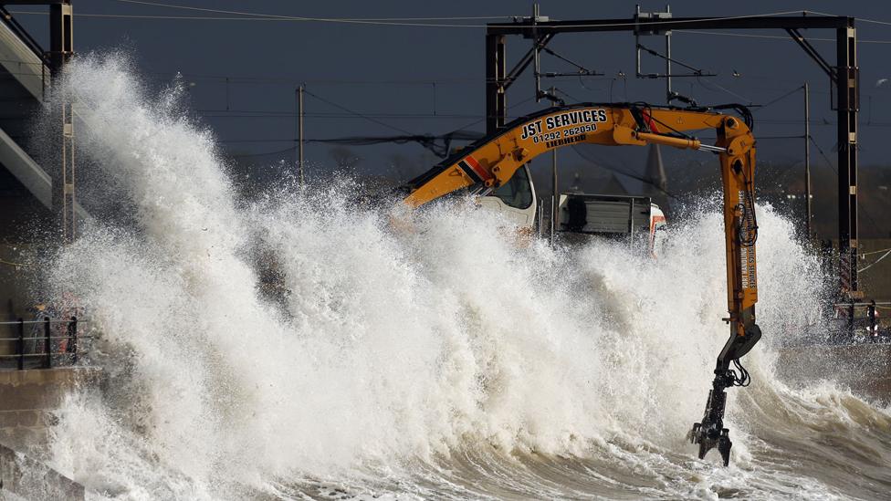 Waves at Saltcoats in Ayrshire