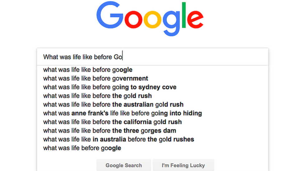 Google search bar - what was life like before Google?