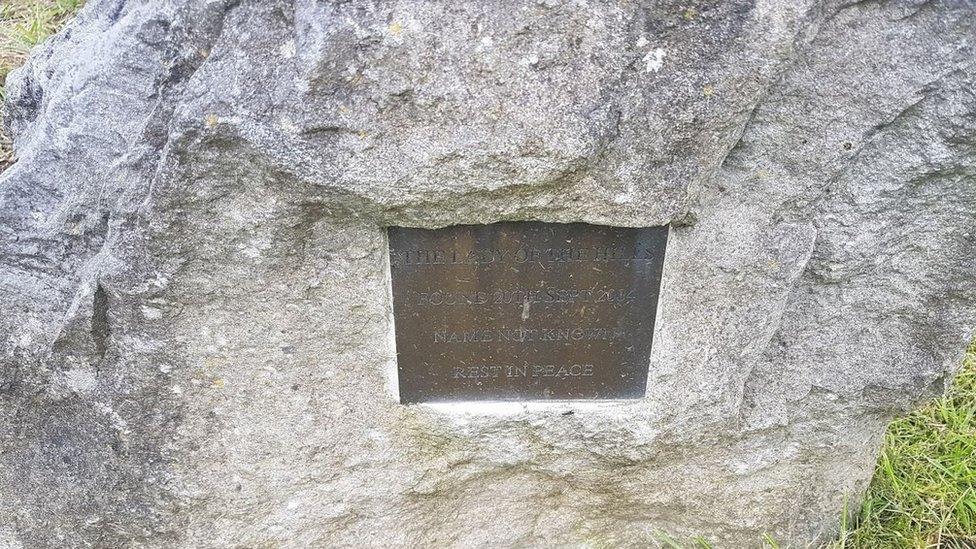 The woman's headstone