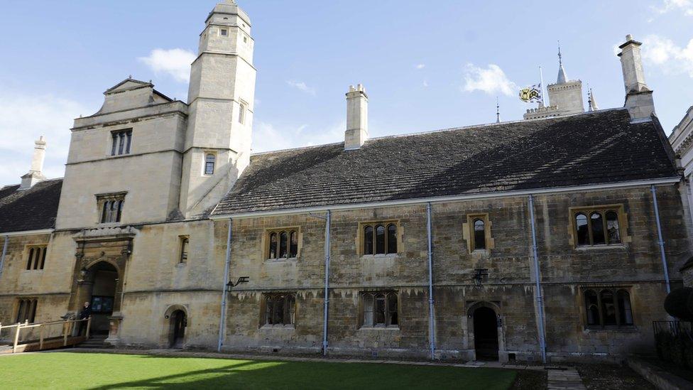 Gonville and Caius College at Cambridge University in Cambridge on 14 March 2018