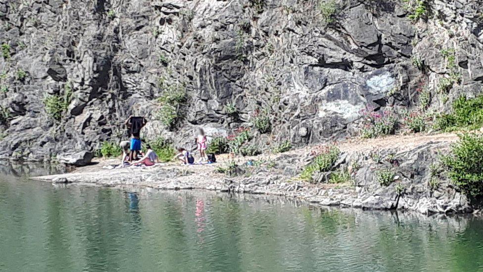 People at Gullet Quarry