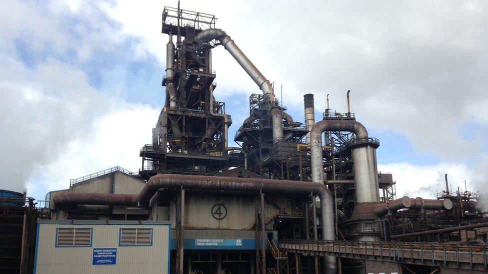 Blast furnace number four at Port Talbot site