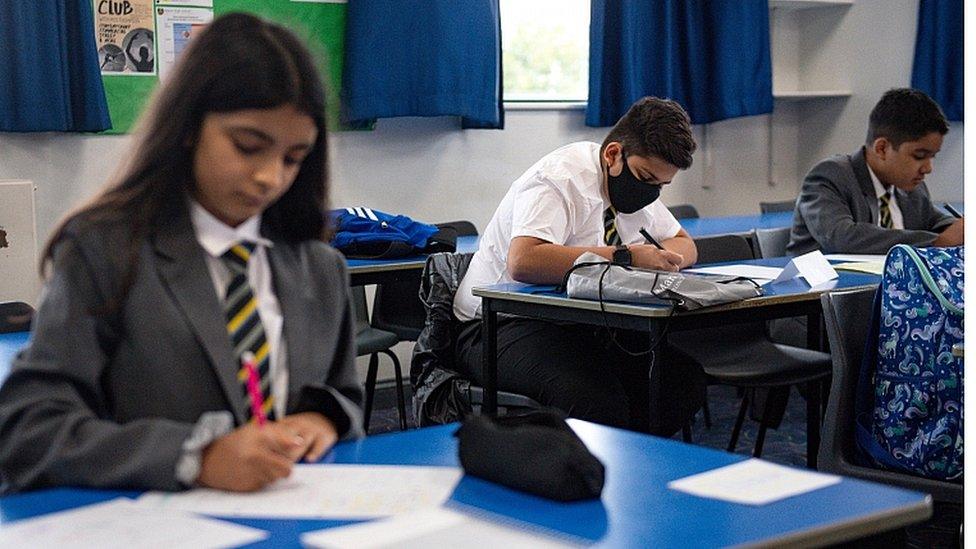 Pupils in a classroom