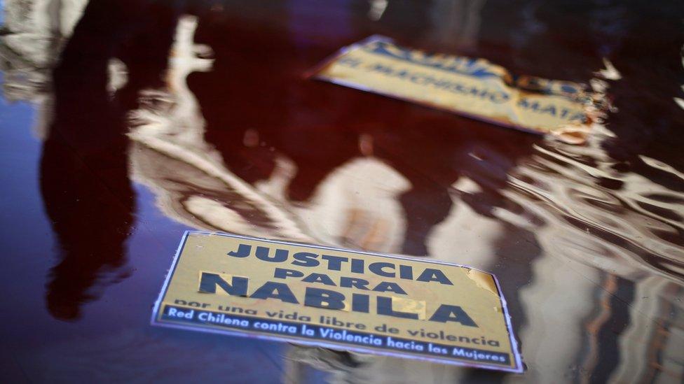 A sign at a protest reading "Justice for Nabila"