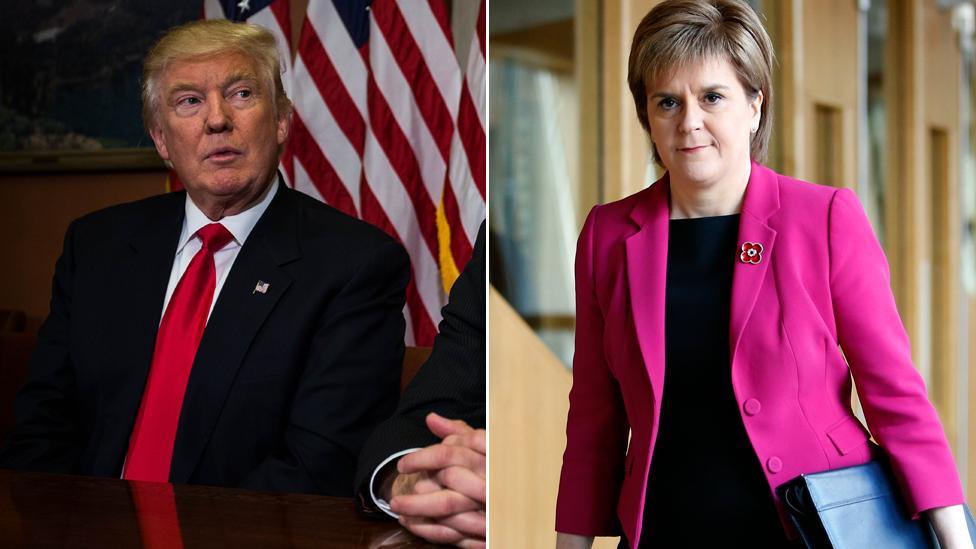 Donald Trump and Nicola Sturgeon