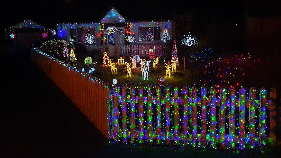 Jordan Christie's Christmas lights display in Ballybogey in County Antrim