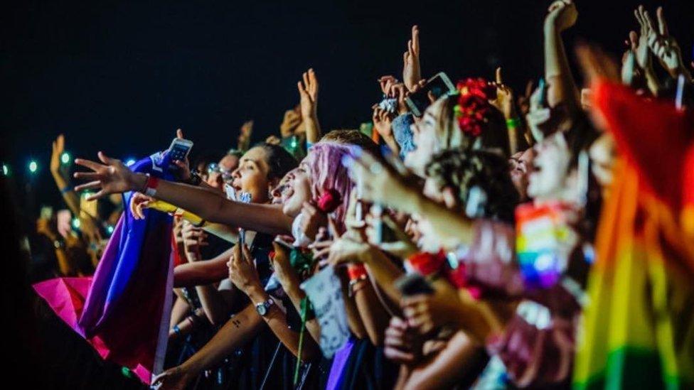 Fans at Harry Styles' gig in Paris, October 2017, via Instagram