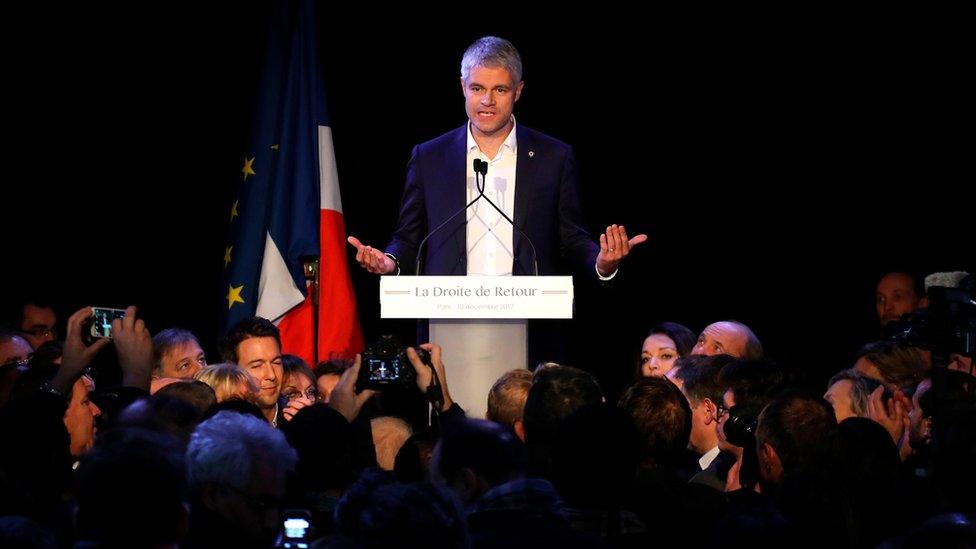 Laurent Wauquiez during event of the Republican Party