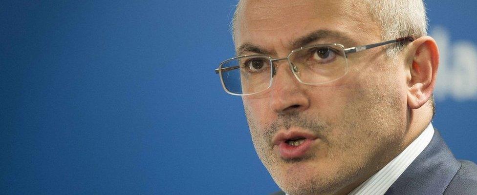 Mikhail Khodorkovsky, founder of Open Russia, speaking at the Atlantic Council in Washington (June 2015)