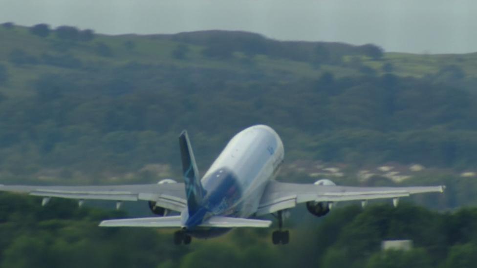 Air Transat plane takes off