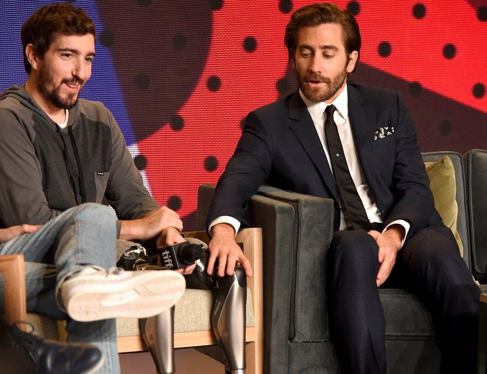 Jeff Bauman and Jake Gyllenhaal