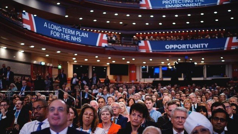 A crowd shot at the Conservative Party conference