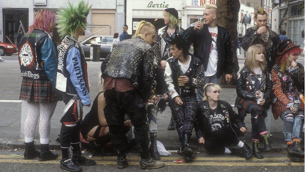 Punks - some wearing Dr Martens