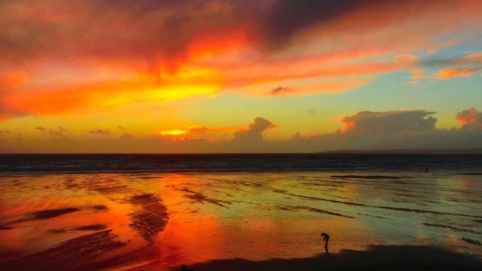 Sunset at Aberavon beach