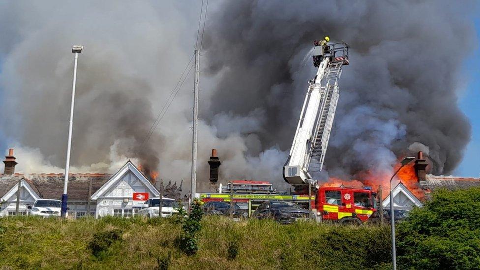 Troon station fire