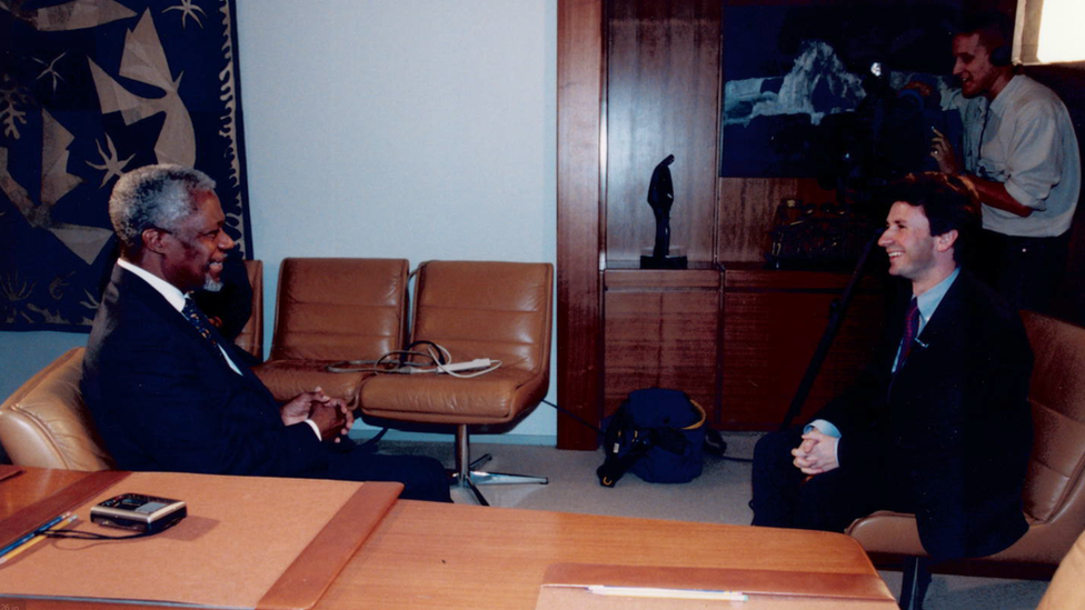 Mark Devenport interviewing Kofi Annan