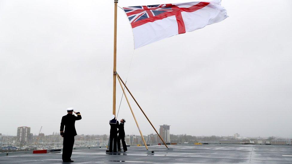 Raining White Ensign