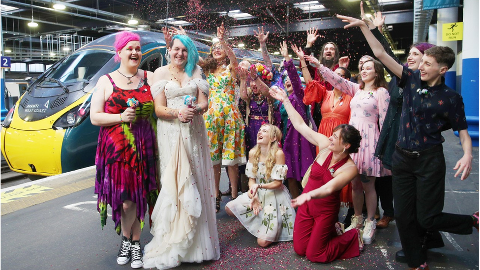 Laura Dale and Jane Magnet and wedding guests