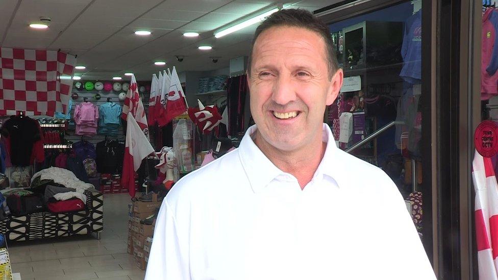 Marty Woodhead who owns a sports shop in Omagh said business had been "unbelievable"