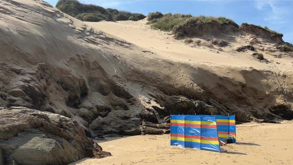 Crantock main beach entrance