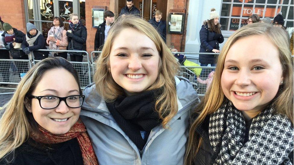 Abby Gentile, from Chicago, Mandy Koehler, from Nebraska and Shannon Jauvequi, from California