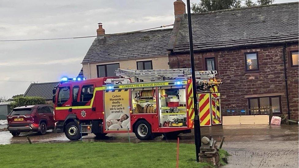 A fire engine at Eden Animal Rescue