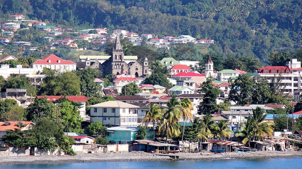 Roseau is the capital of the Caribbean island of Dominica