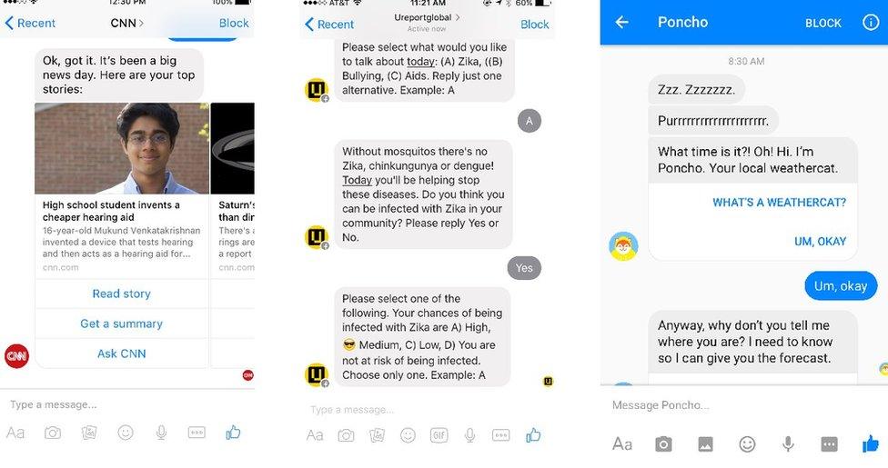 Facebook Messenger bots