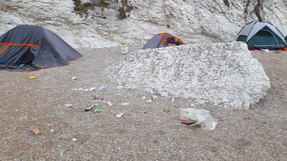 Rubbish on the beach