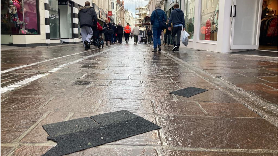 King Street with tiles on the ground