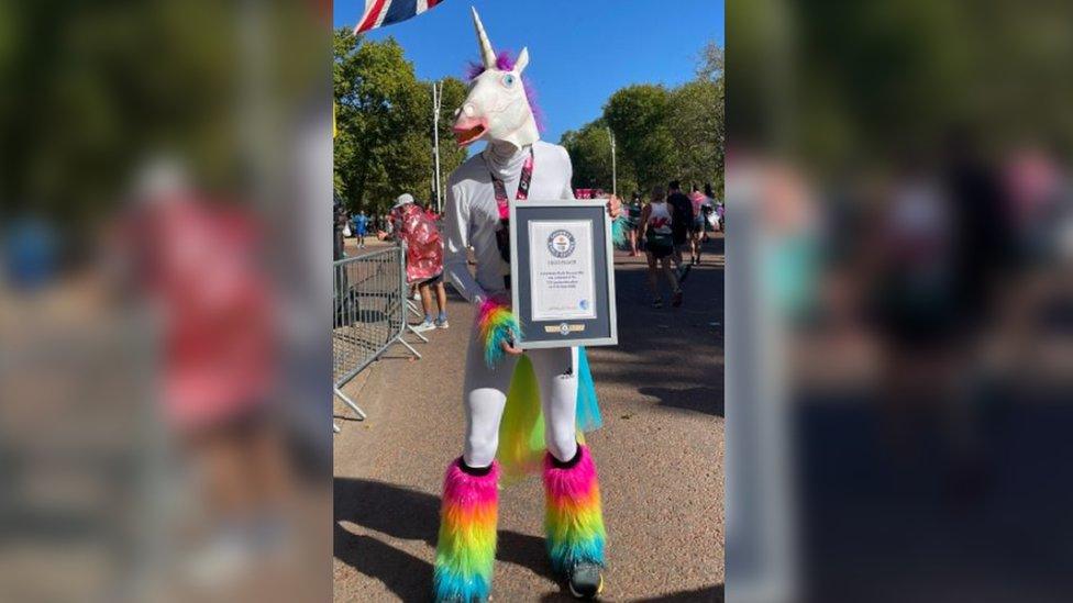 Jeremie Maillard poses with his Guinness World Records certificate