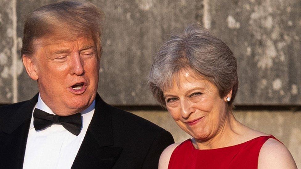 Theresa May and Donald Trump