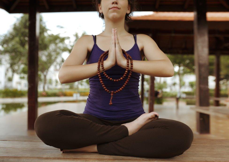 Woman meditating