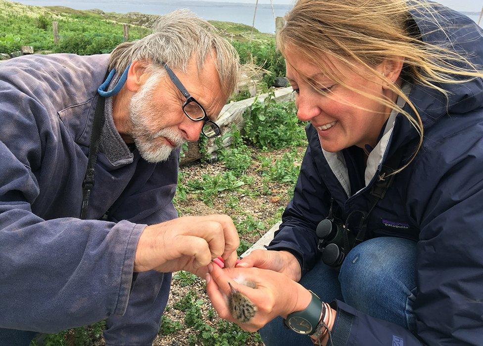 Dr Chris Redfern and Bex Outram of SNH