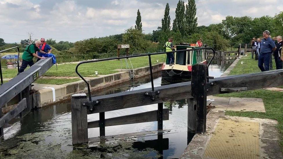 Formal reopening of Lock 14 on the Grantham Canal