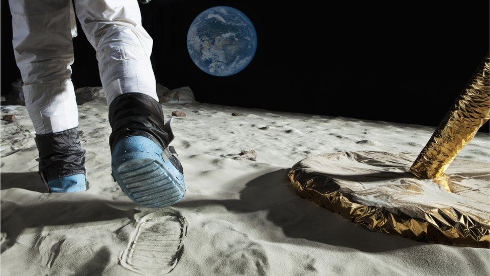 Astronaut on moon