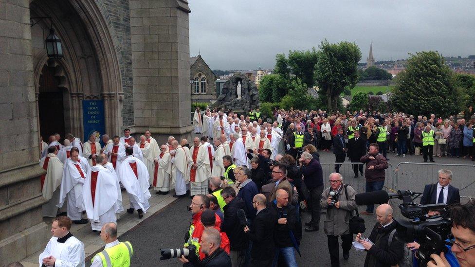 Thousands attended Dr Daly's funeral on Thursday