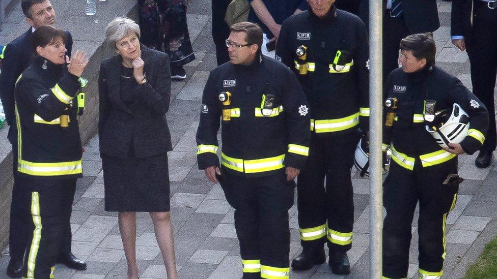 Dany Cotton speaking to Theresa May