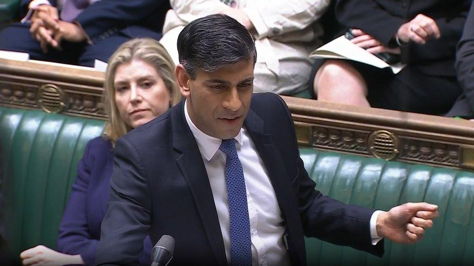 Rishi Sunak during Prime Minister's Questions