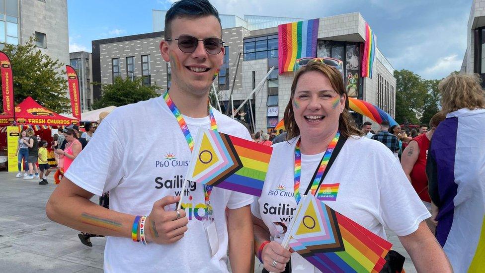 Toby McGill and Anya Parkhouse-Turner work for Carnival UK, one of the sponsors of Southampton Pride