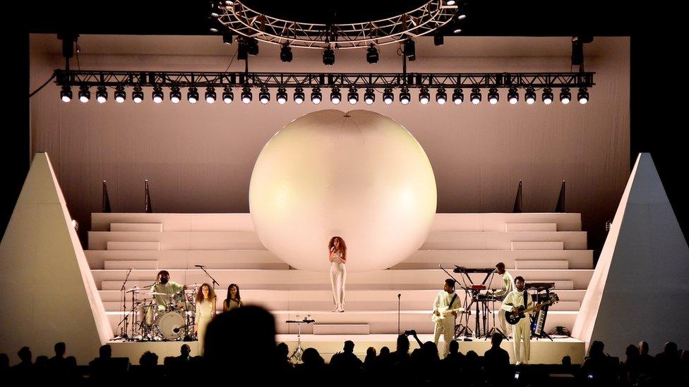 Solange Knowles performs with The Sun Ra Arkestra