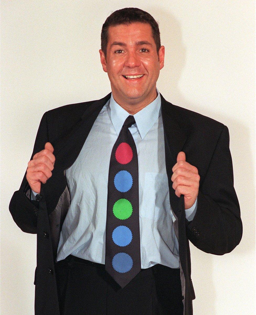 Dale seen promoting BBC game show The Other Half in 1997